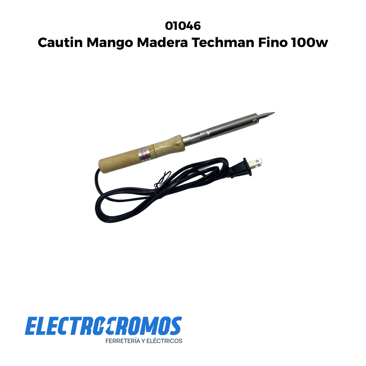 Cautin Mango Madera Techman Fino 100w