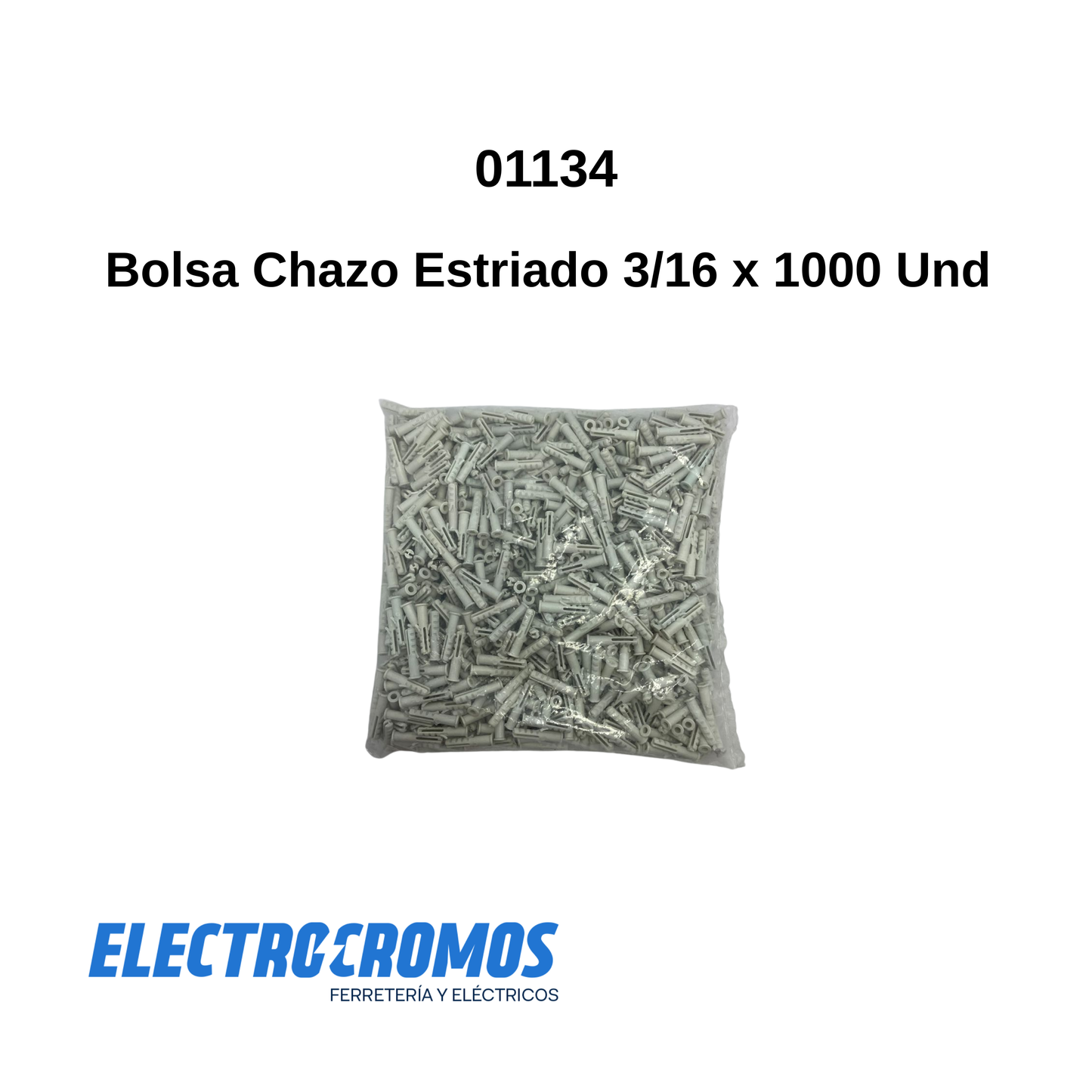 Bolsa Chazo Estriado 3/16 x 1000