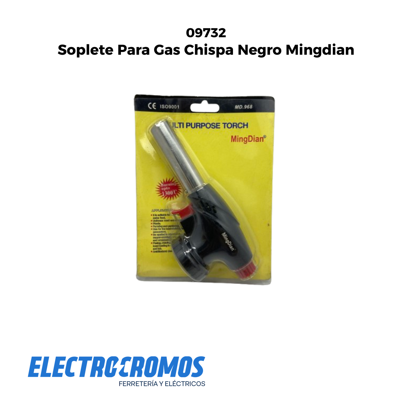 Soplete Para Gas Chispa Negro Mingdian