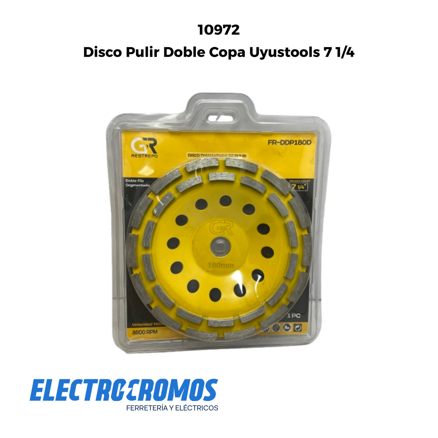 Disco Pulir Doble Copa Uyustools 7 1/4