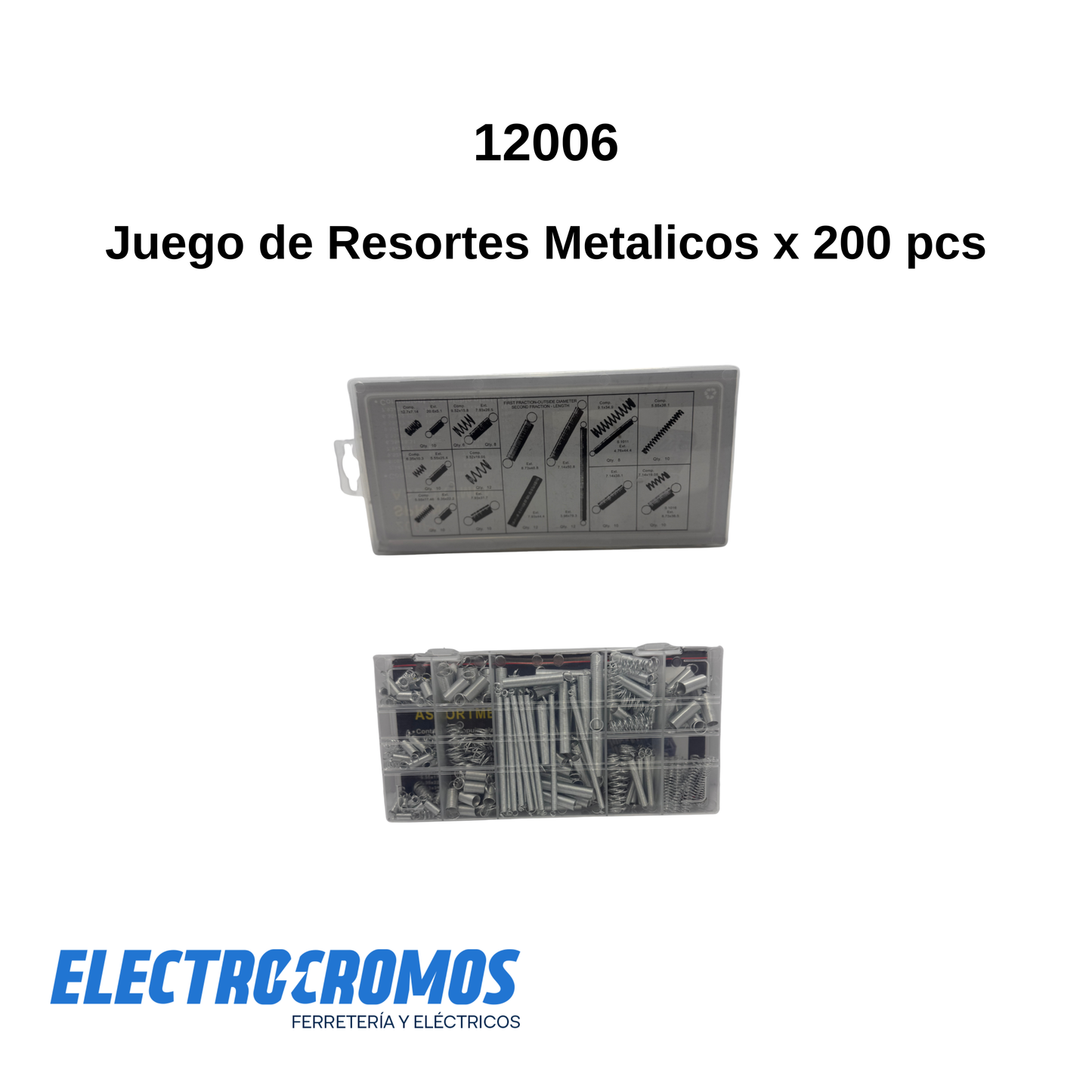 Juego de Resortes Metalicos x 200 pcs