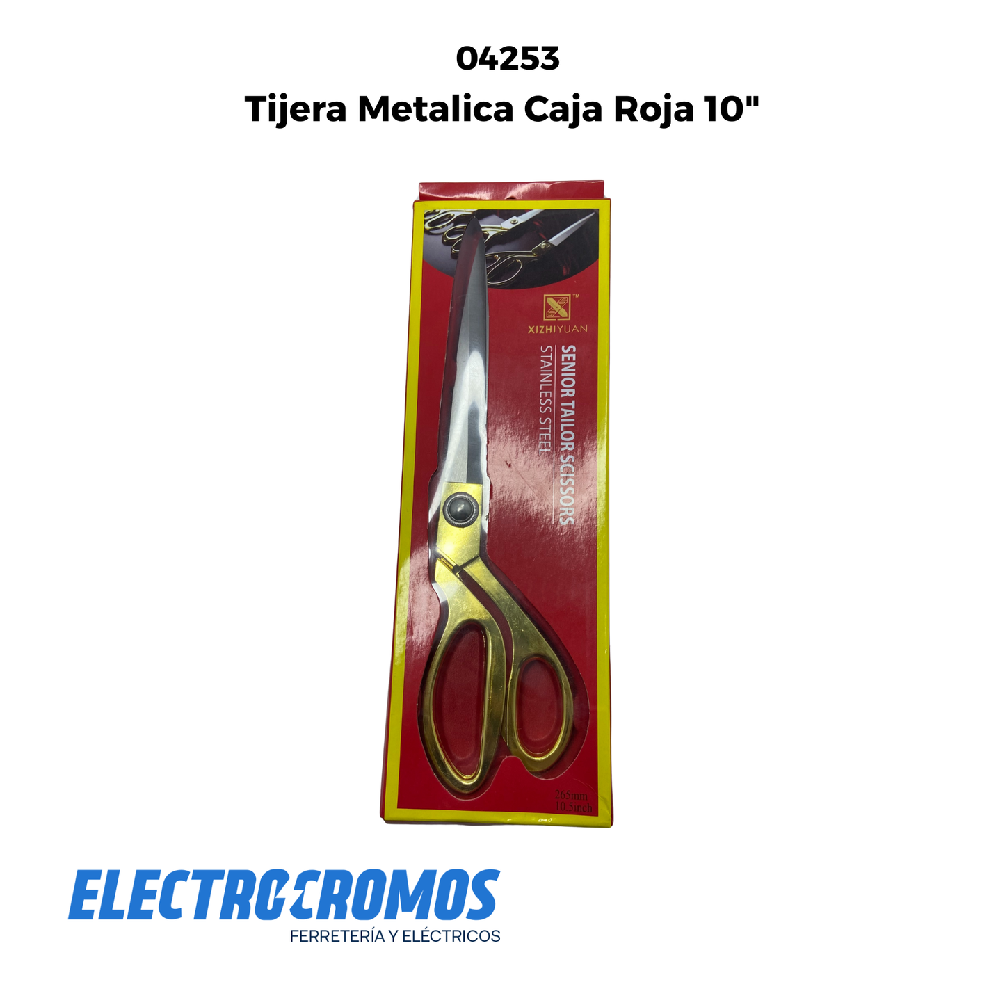 Tijera Metalica Caja Roja 10"