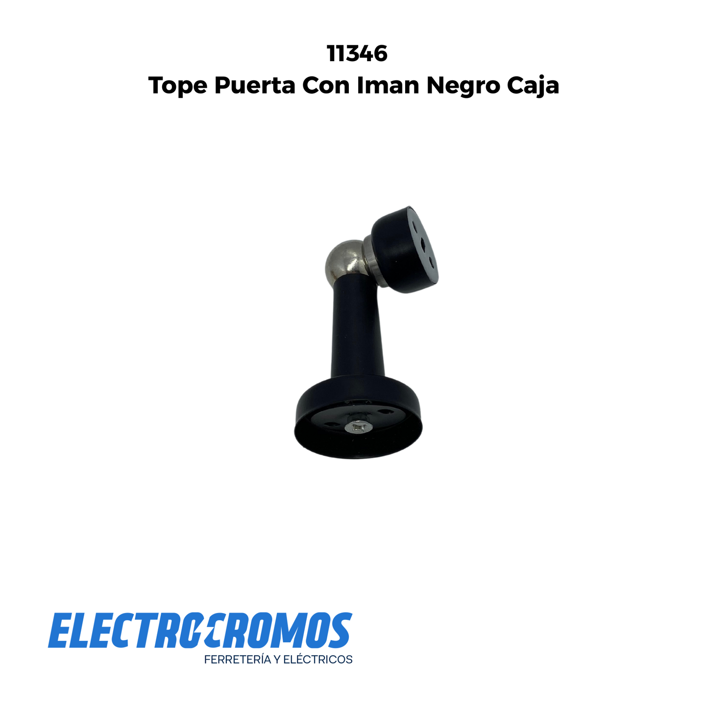 Tope Puerta Con Iman Negro Caja