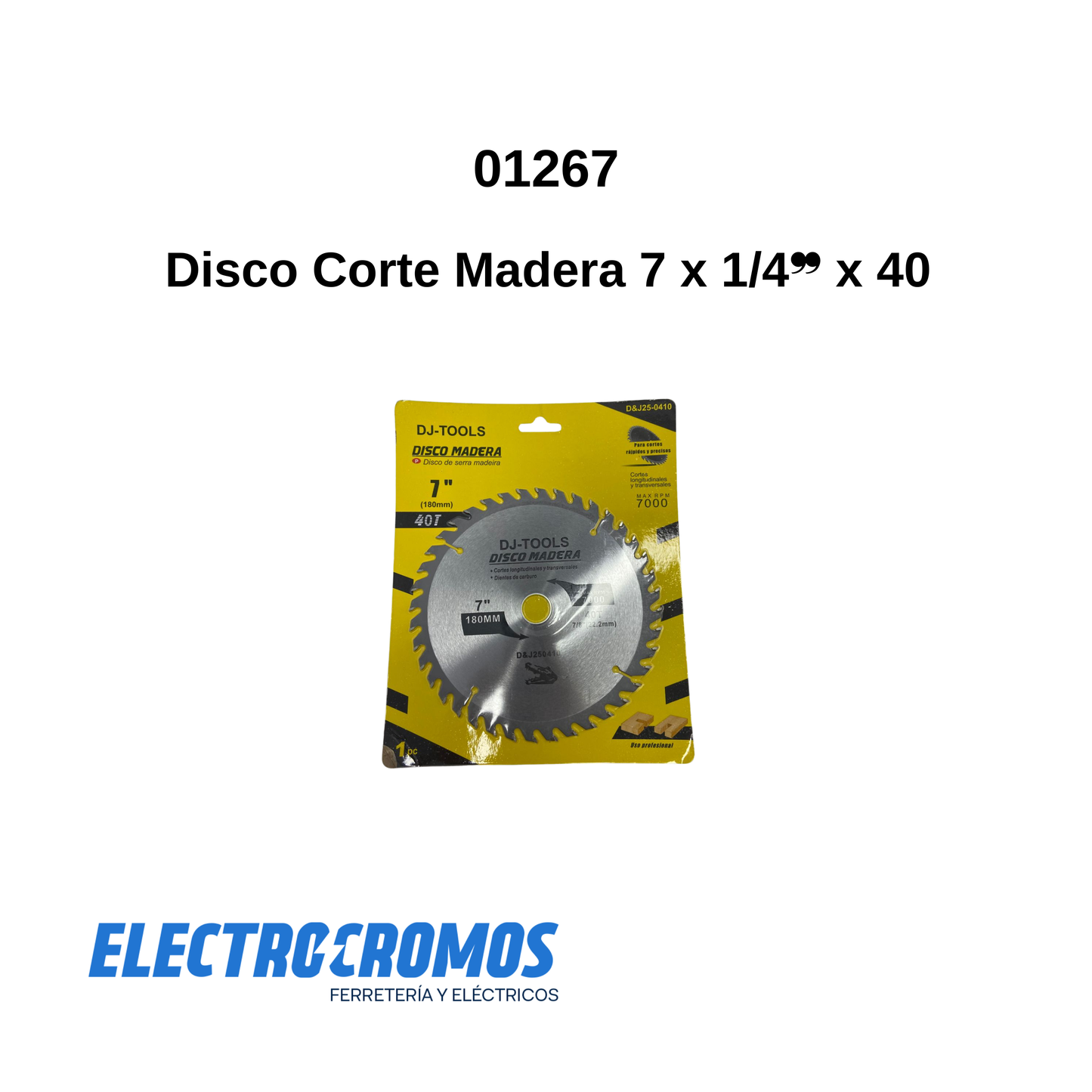 Disco Corte Madera 7 x 1/4 x 40 Uyustools