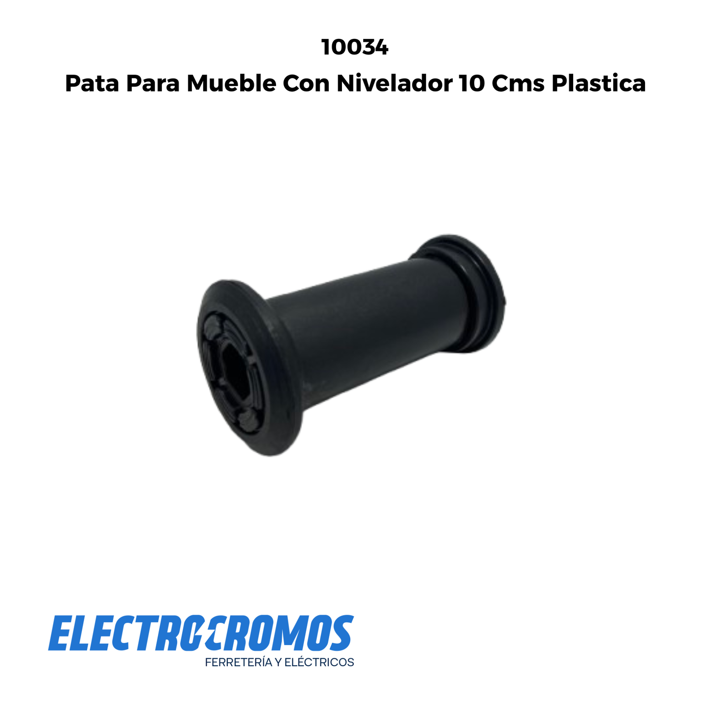 Pata Para Mueble Con Nivelador 10 Cms Plastica