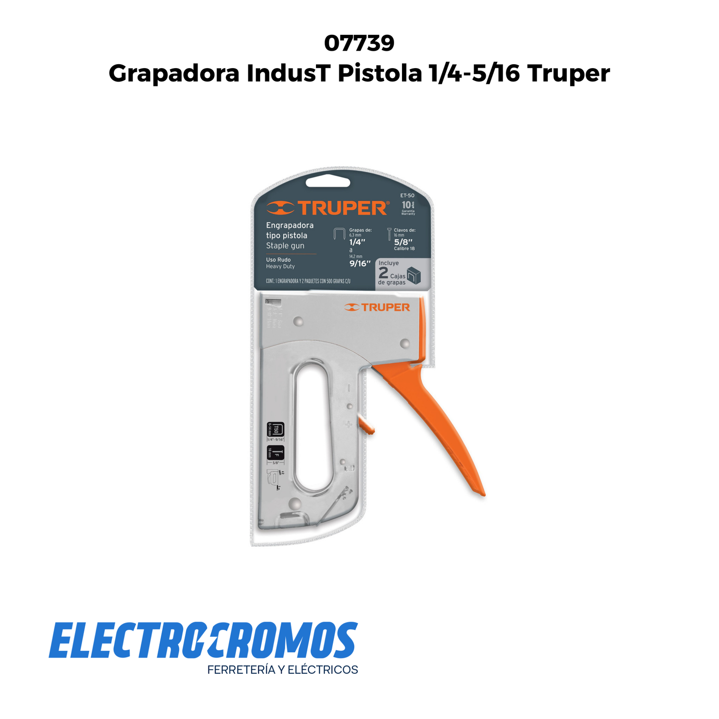 Grapadora IndusT Pistola 1/4-5/16 Truper