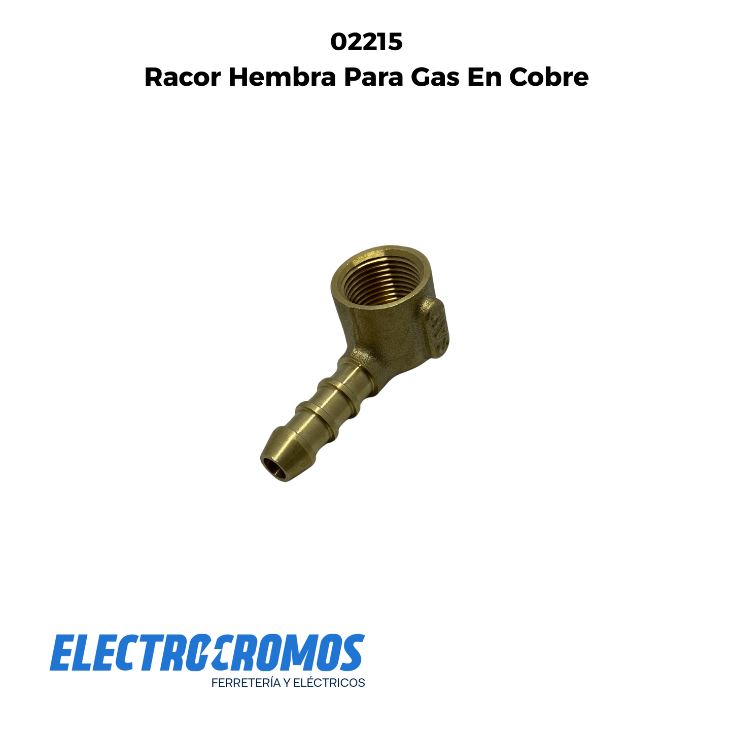 Racor Hembra Para Gas En Cobre