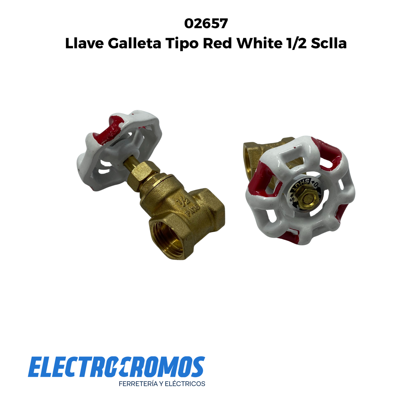 Llave Galleta Tipo Red White 1/2 Sclla