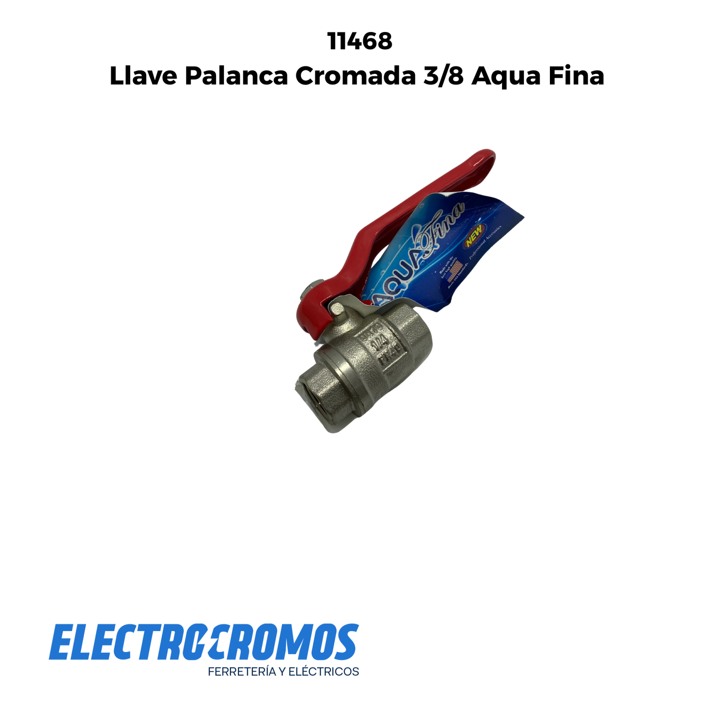 Llave Palanca Cromada 3/8 Aqua Fina