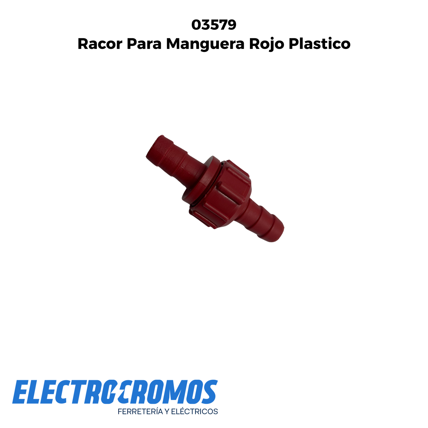Racor Para Manguera Rojo Plastico