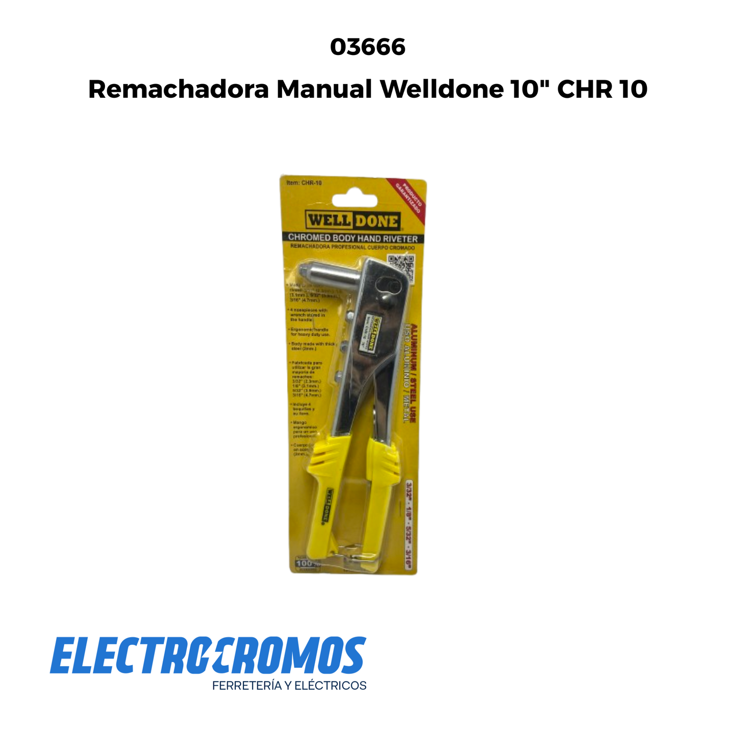 Remachadora Manual Welldone 10" CHR 10