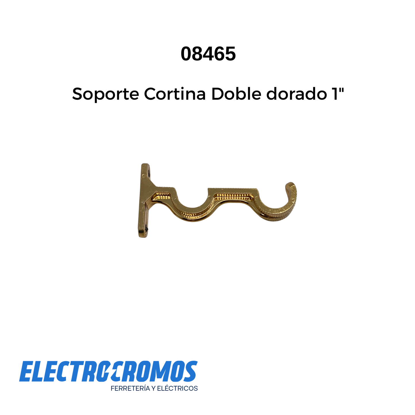 Soporte Cortina Doble dorado 1"