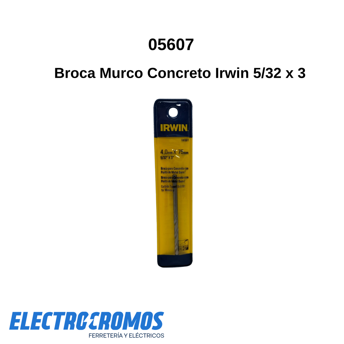 Broca Muro Concreto Irwin 5/32 x 3 IW881