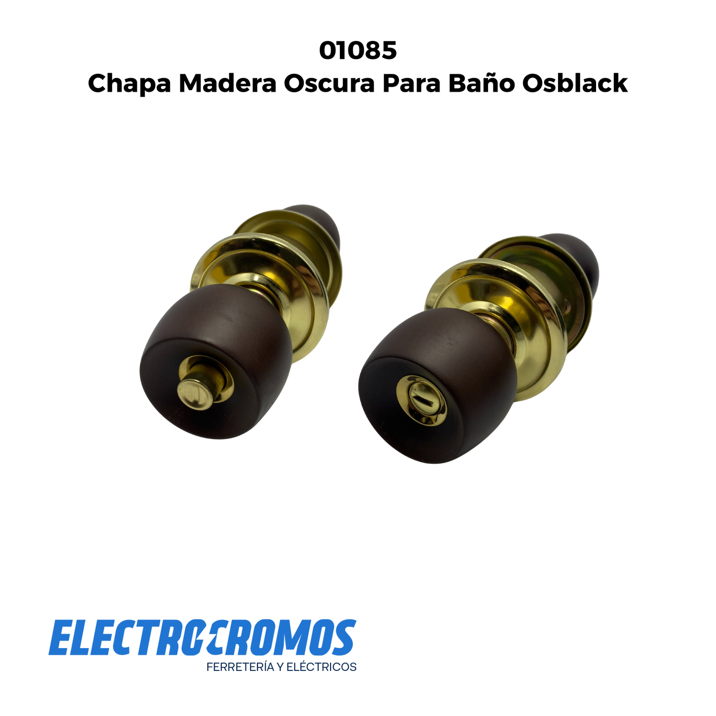 Chapa Madera Oscura Para Baño Osblack