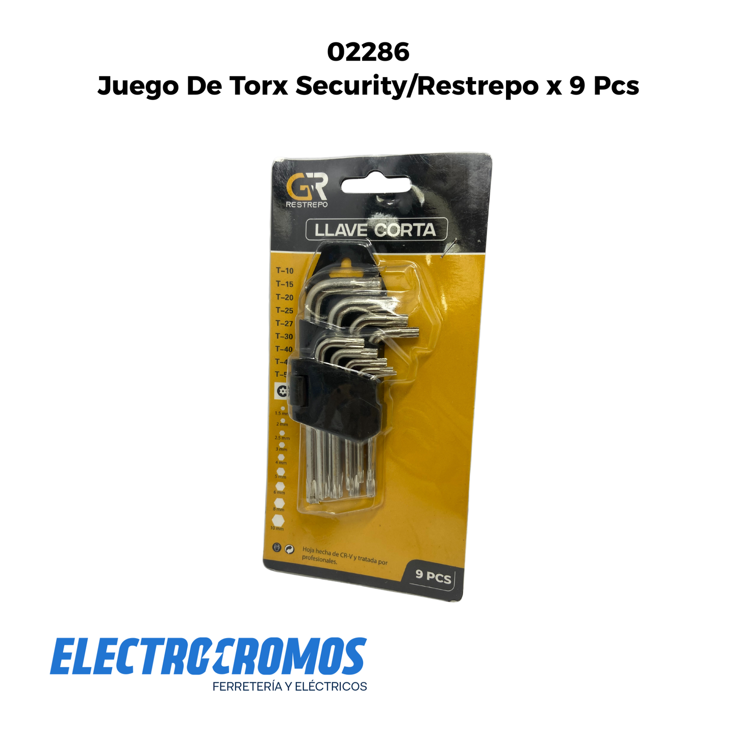 Juego De Torx Security/Restrepo x 9 Pcs