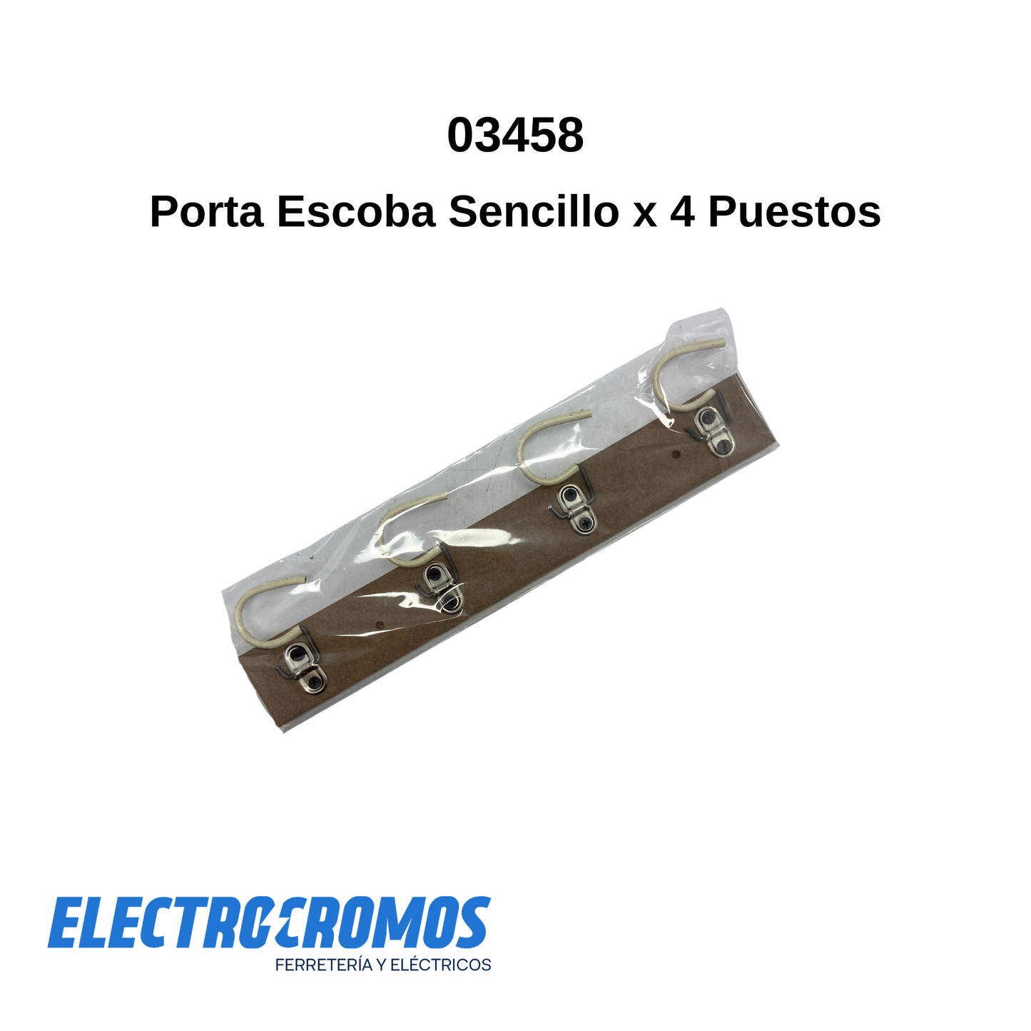 Porta Escoba Sencillo x 4 Puestos