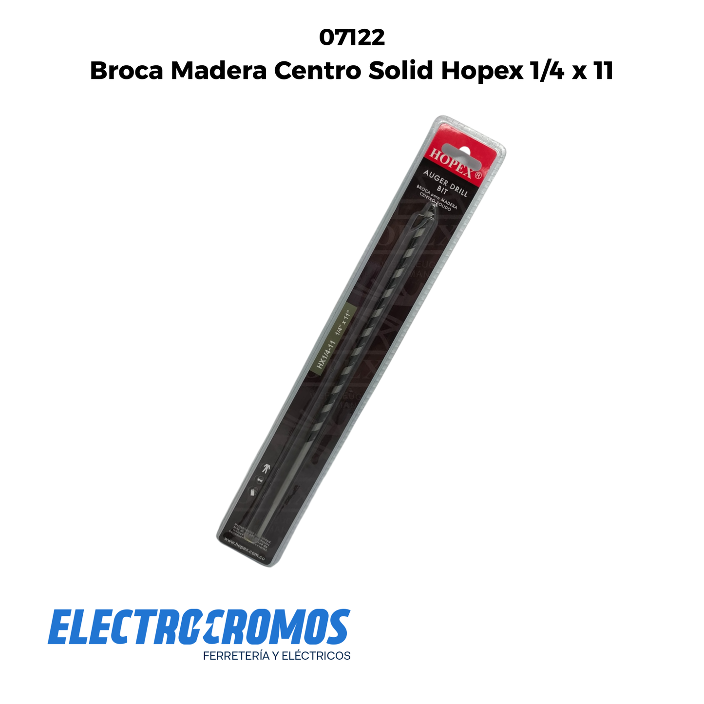 Broca Madera Centro Solid Hopex 1/4 x 11