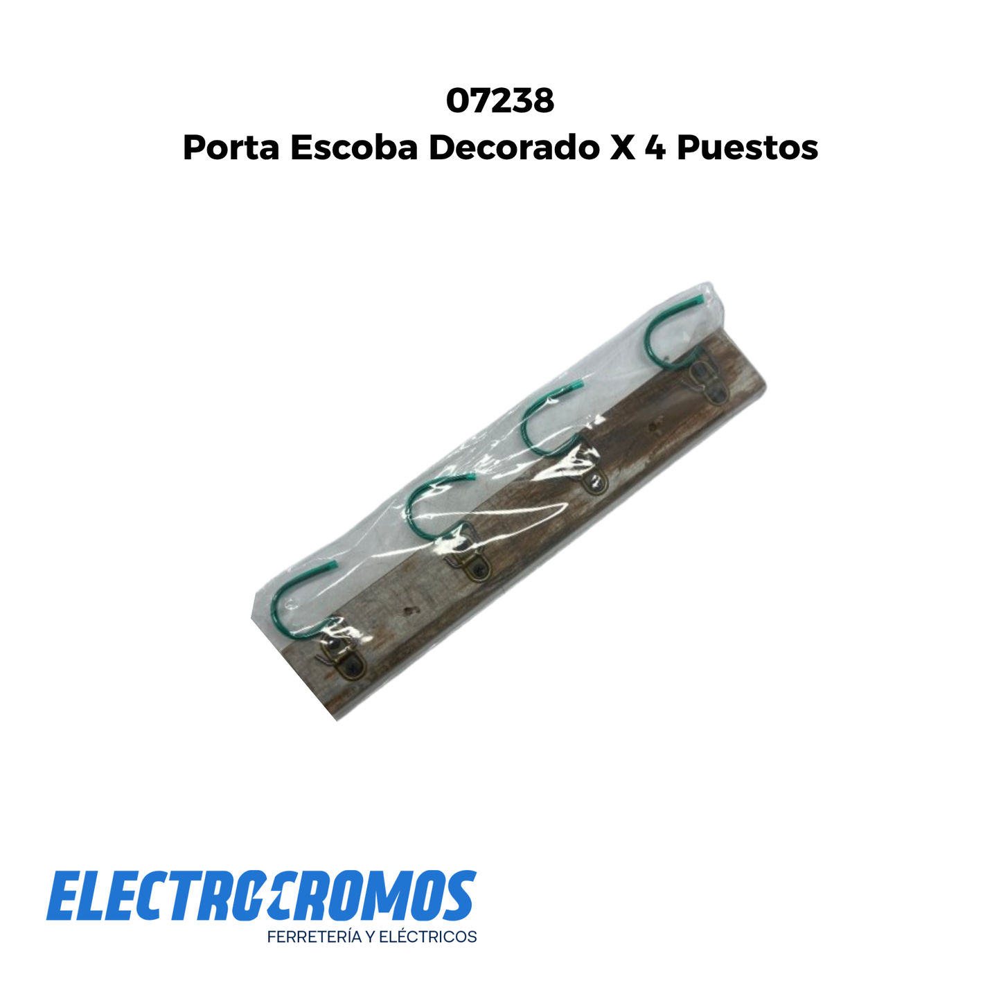 Porta Escoba Decorado X 4 Puestos