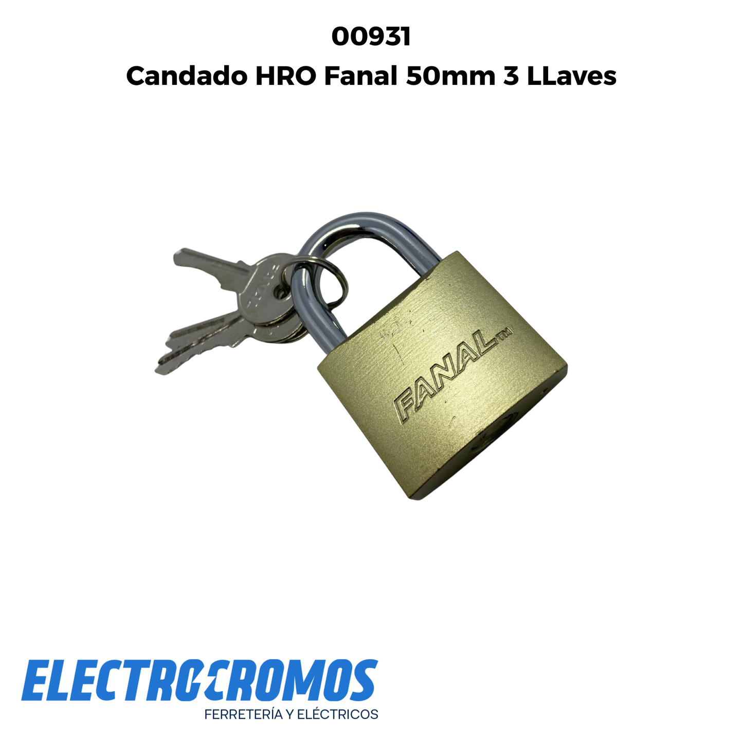 Candado HRO Fanal 50mm 3 LLaves