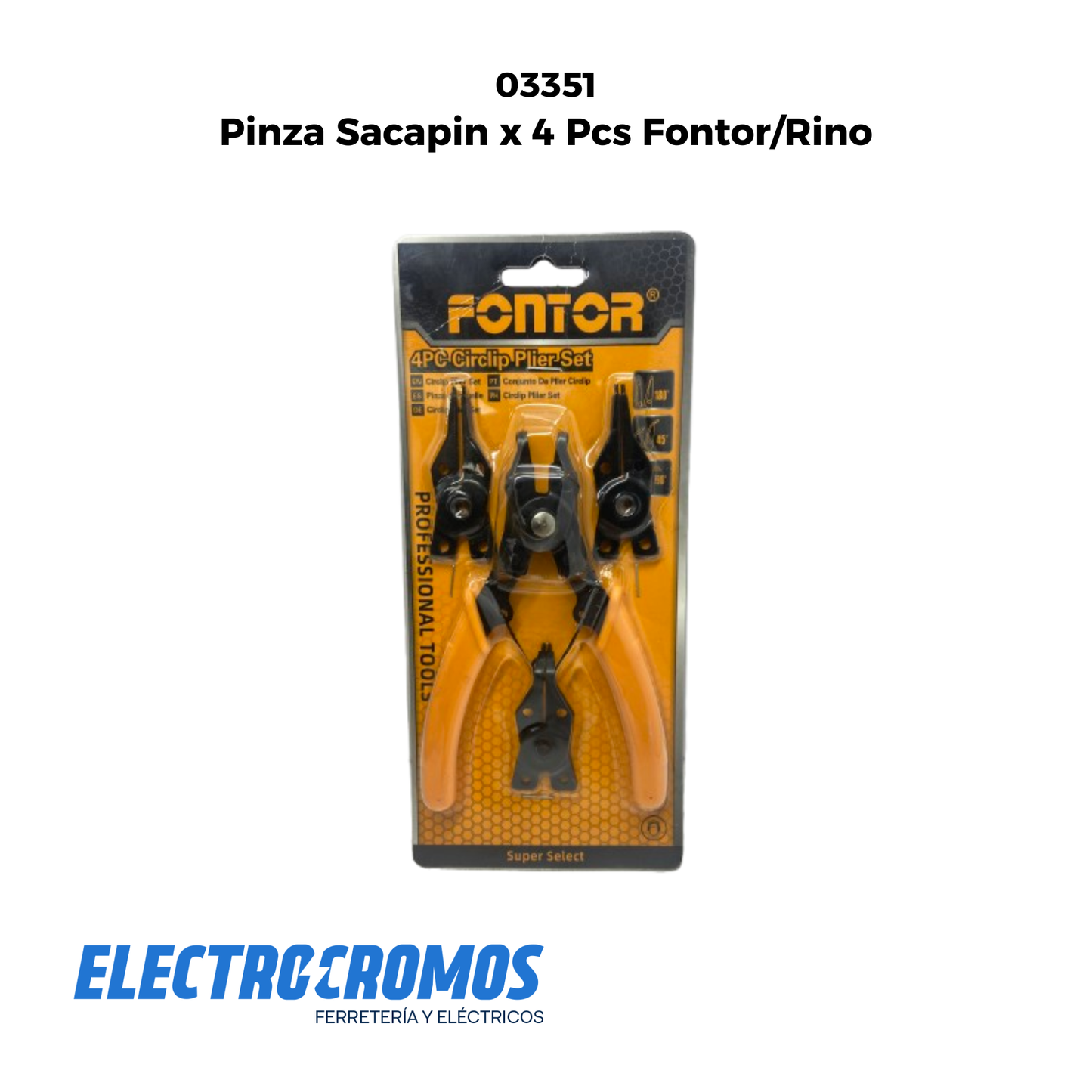 Pinza Sacapin x 4 Pcs Fontor/Rino
