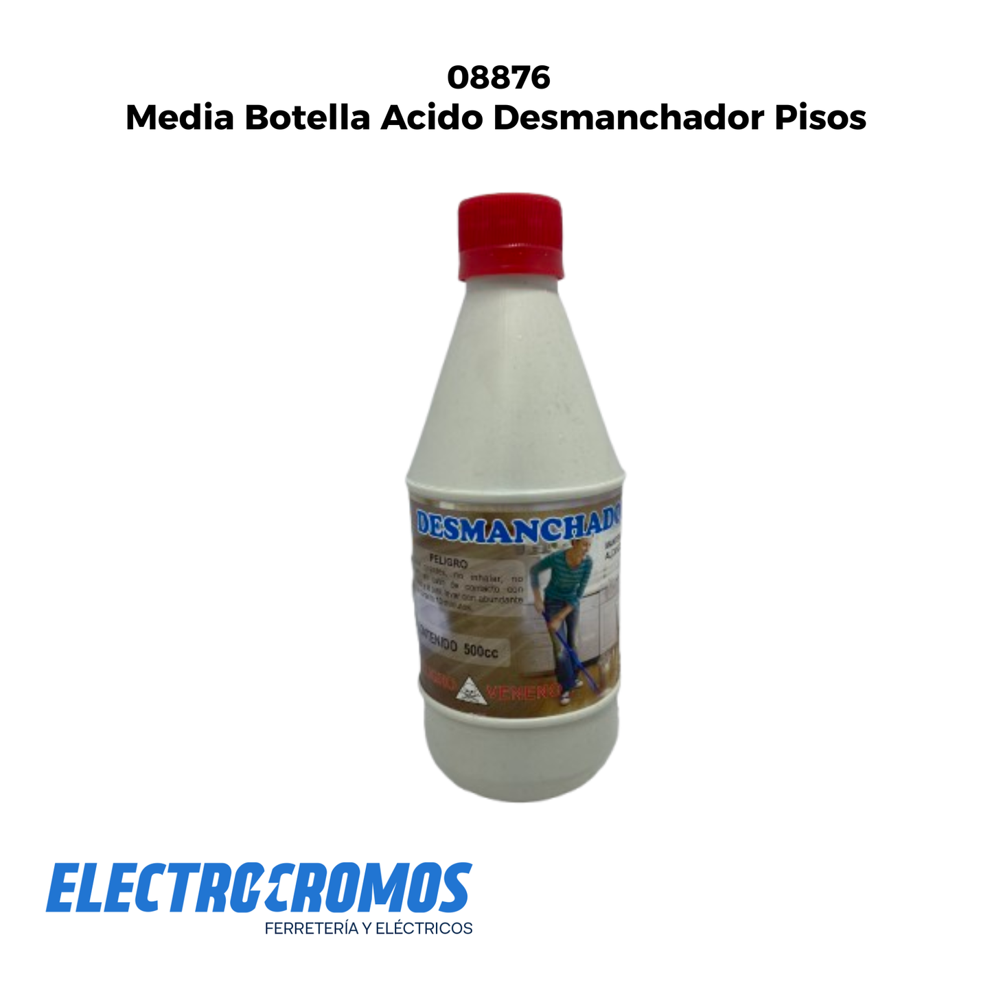 Media Botella Acido Desmanchador Pisos