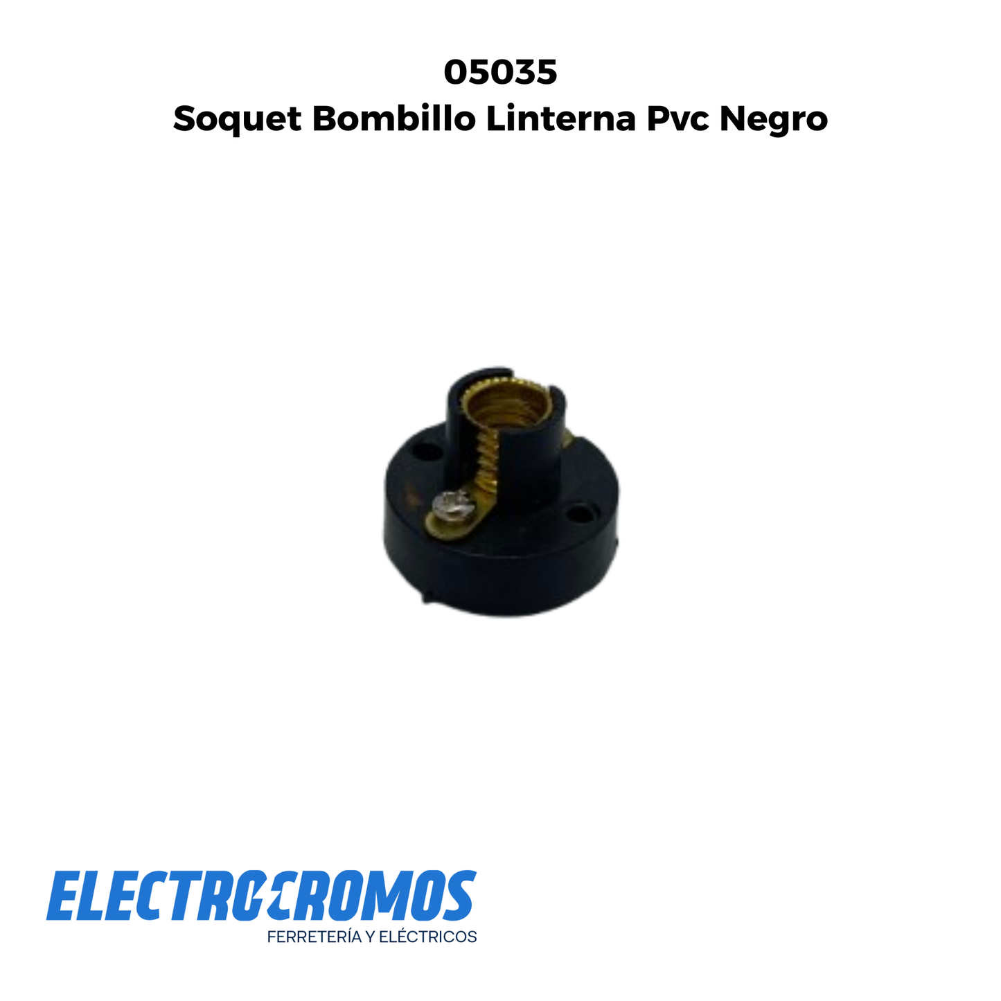 Soquet Bombillo Linterna Pvc Negro