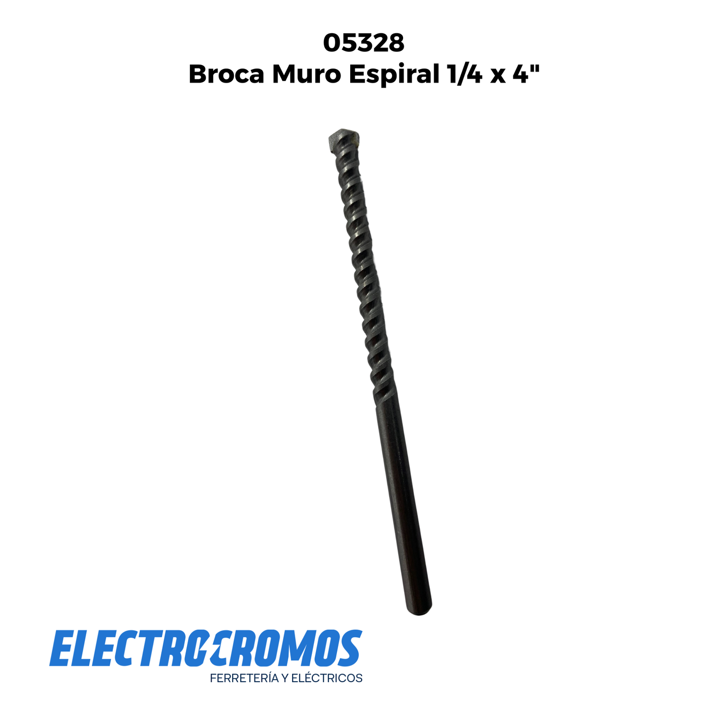 Broca Muro Espiral 1/4 x 4"
