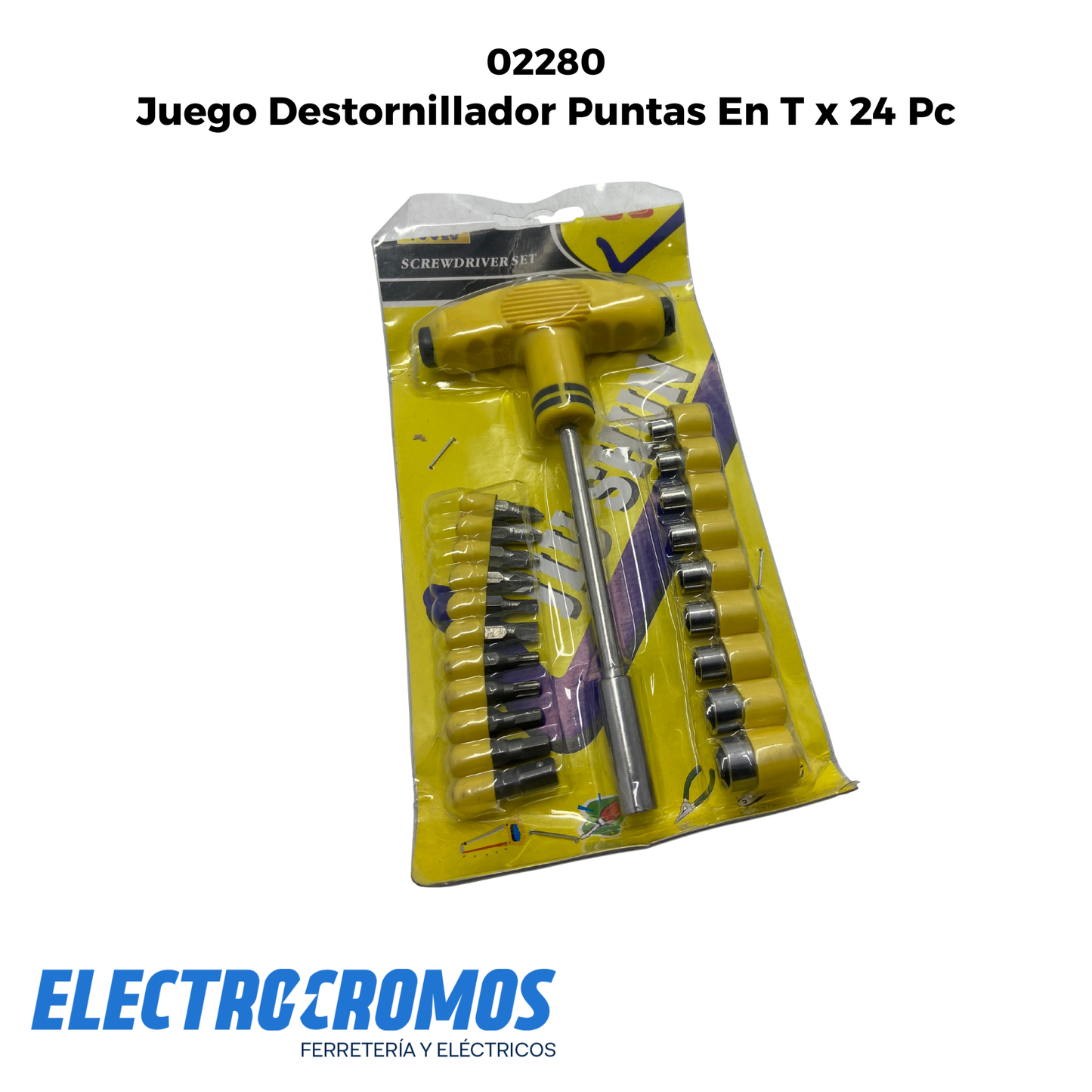 Juego Destornillador Puntas En T x 24 Pc