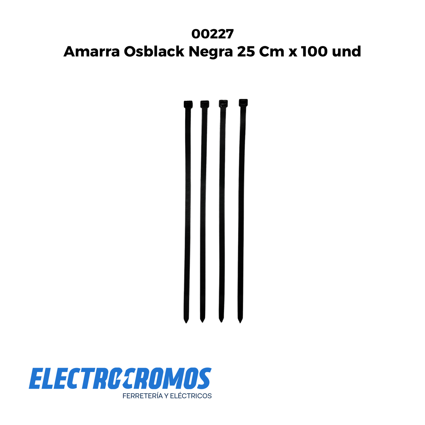 Amarra Osblack Negra 25 Cm x 100 und
