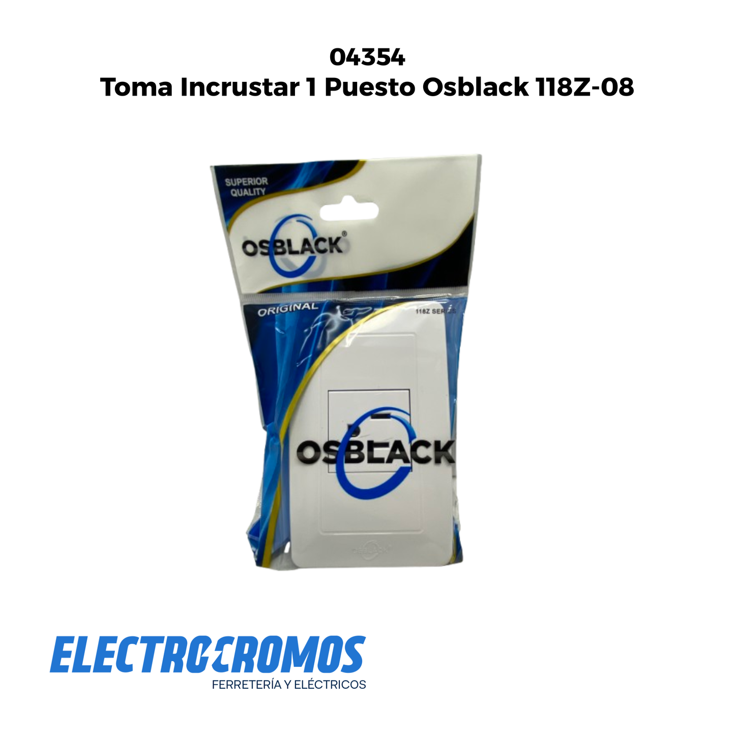 Toma Incrustar 1 Puesto Osblack 118Z-08