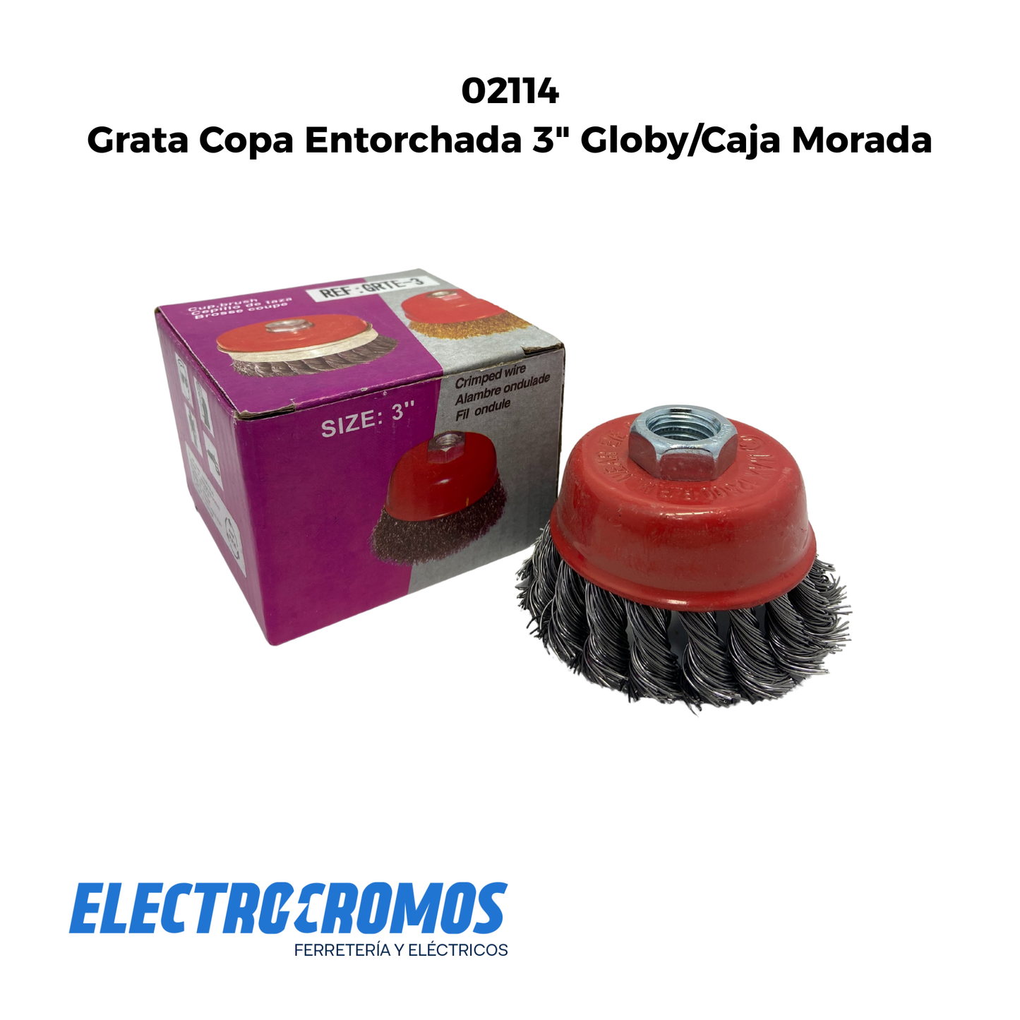 Grata Copa Entorchada 3" Globy/Caja Morada