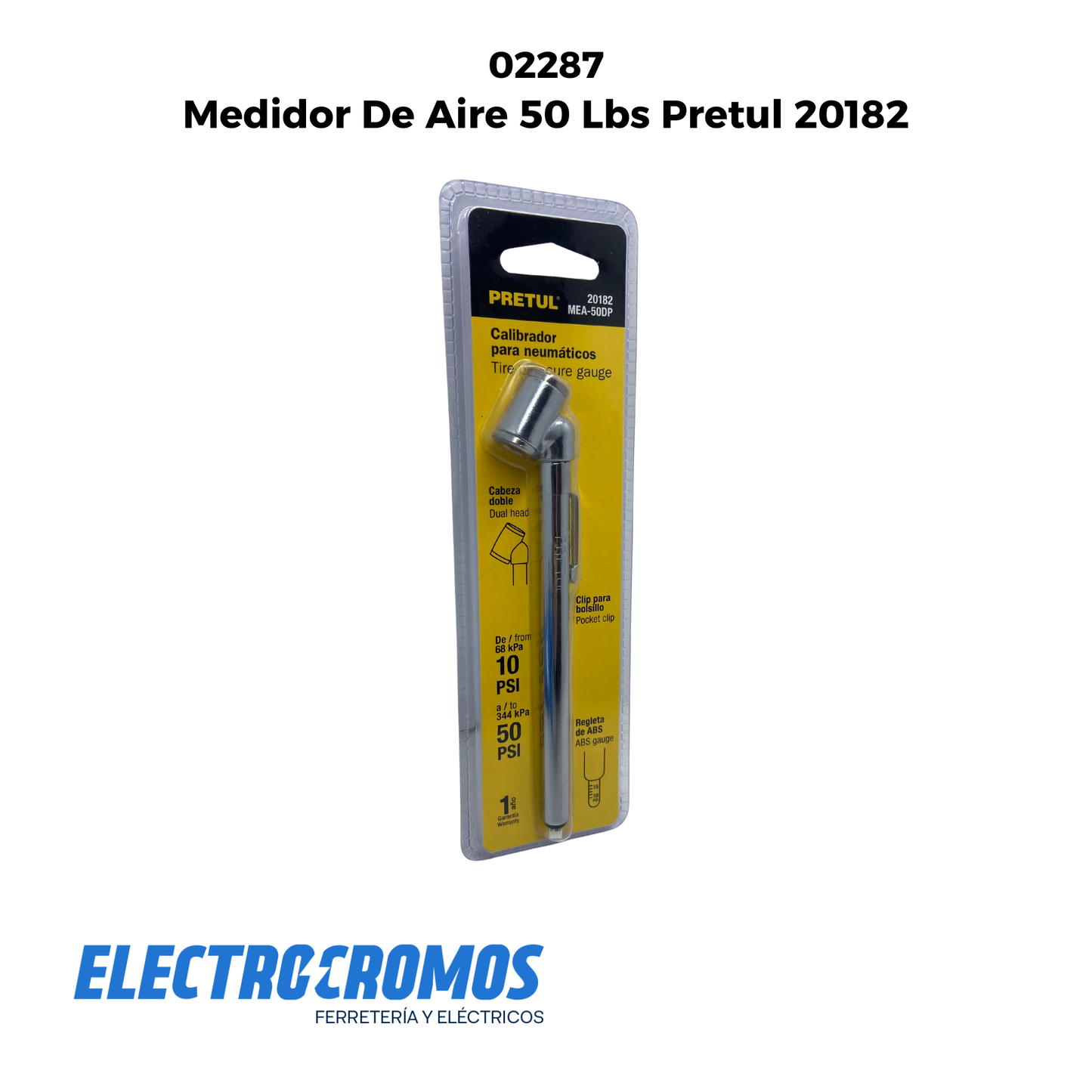 Medidor De Aire 50 Lbs Pretul 20182
