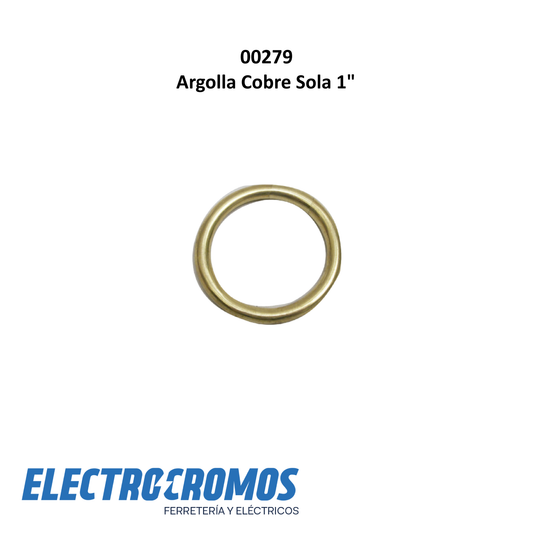 Argolla Cobre Sola 1"