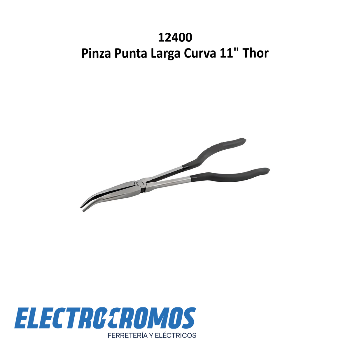 Pinza Punta Larga Curva 11" Thor