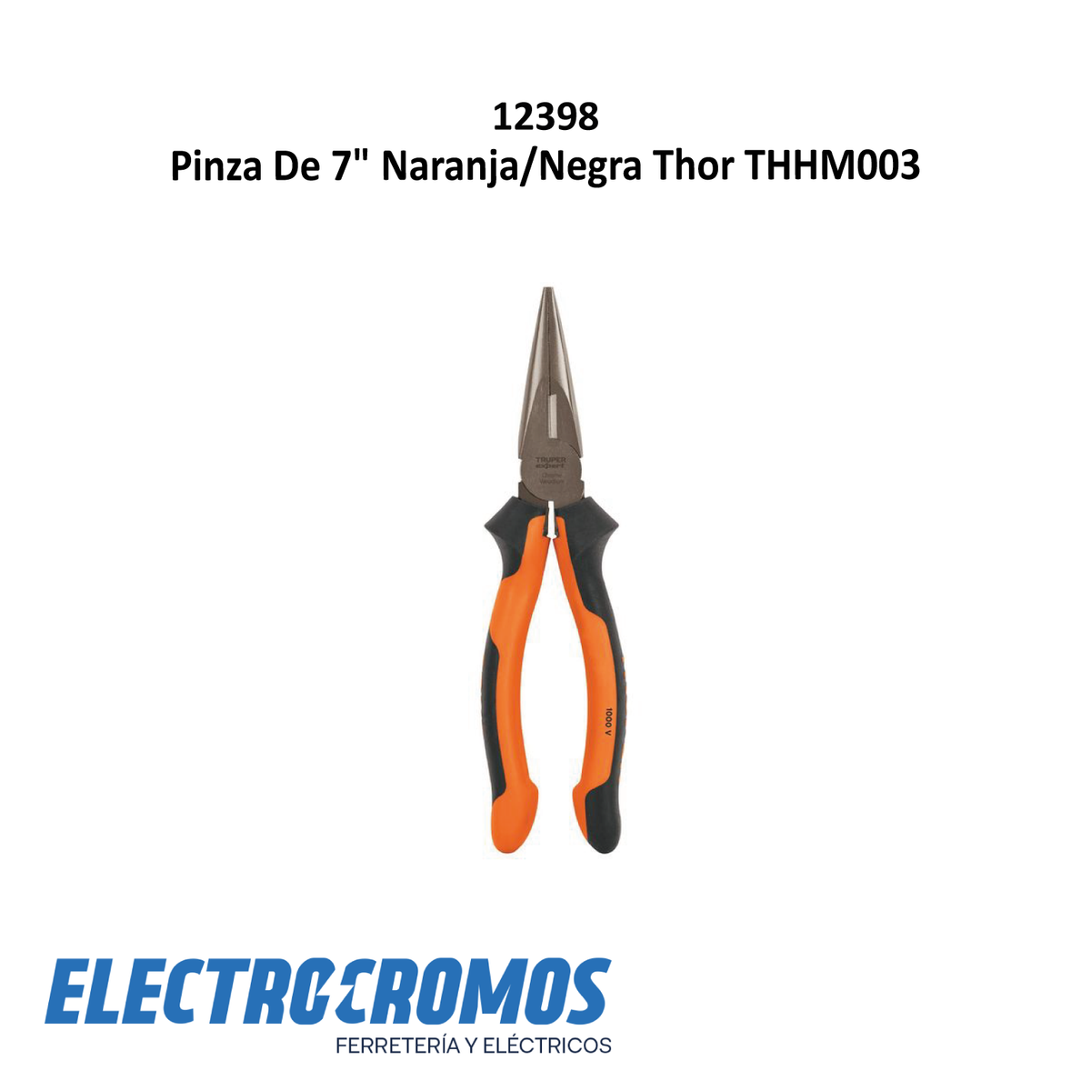 Pinza De 7" Naranja/Negra Thor THHM003