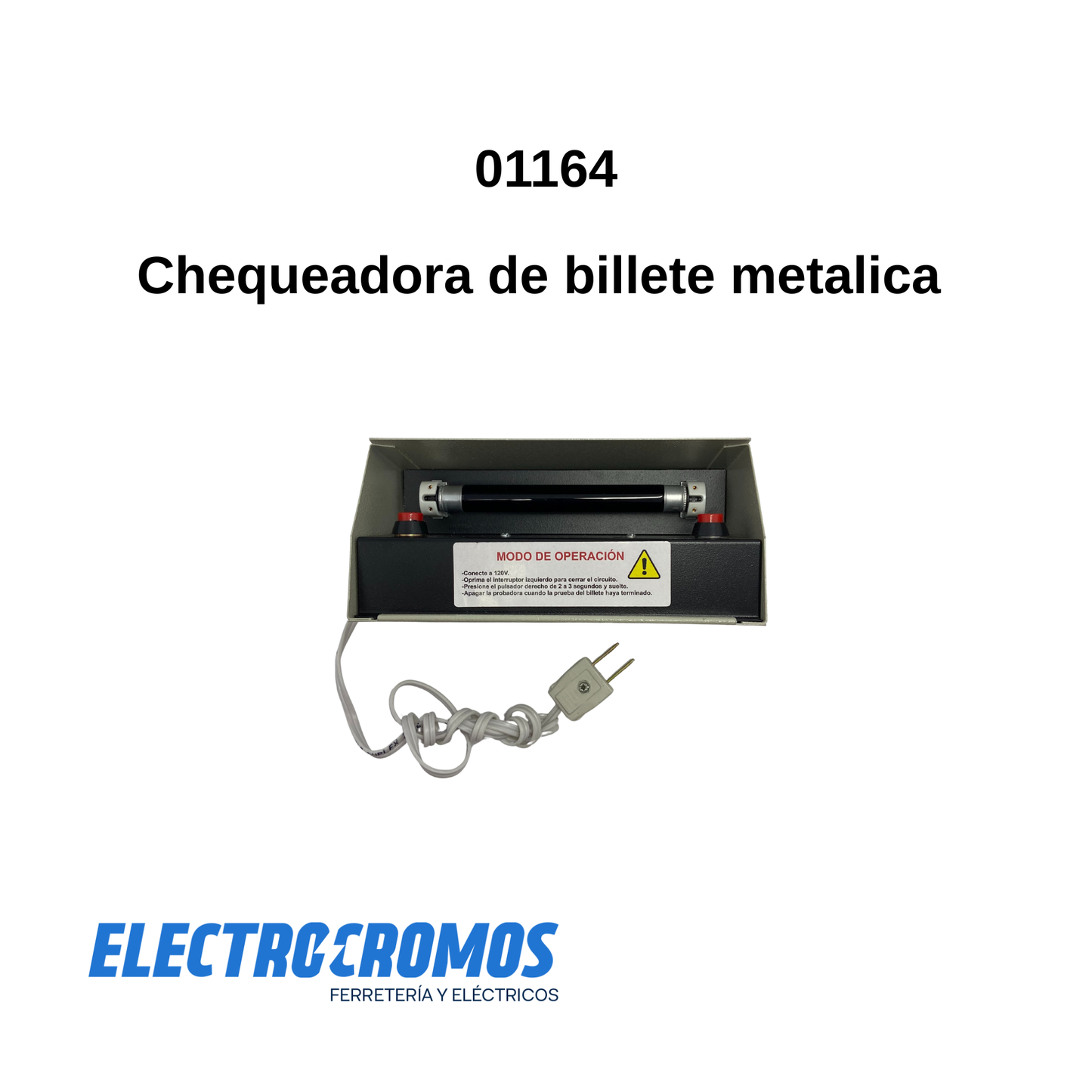 Chequeadora De Billete Metalica Luz Led
