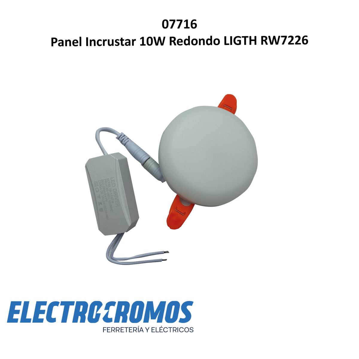 Panel Incrustar 10W Redondo LIGTH RW7226