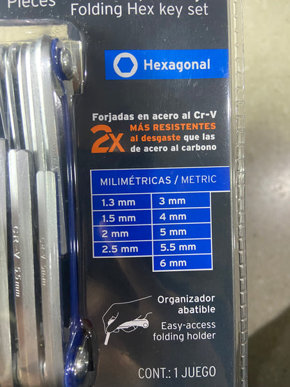 Juego Hexagona Truper X 9 PCS Tipo Navaja