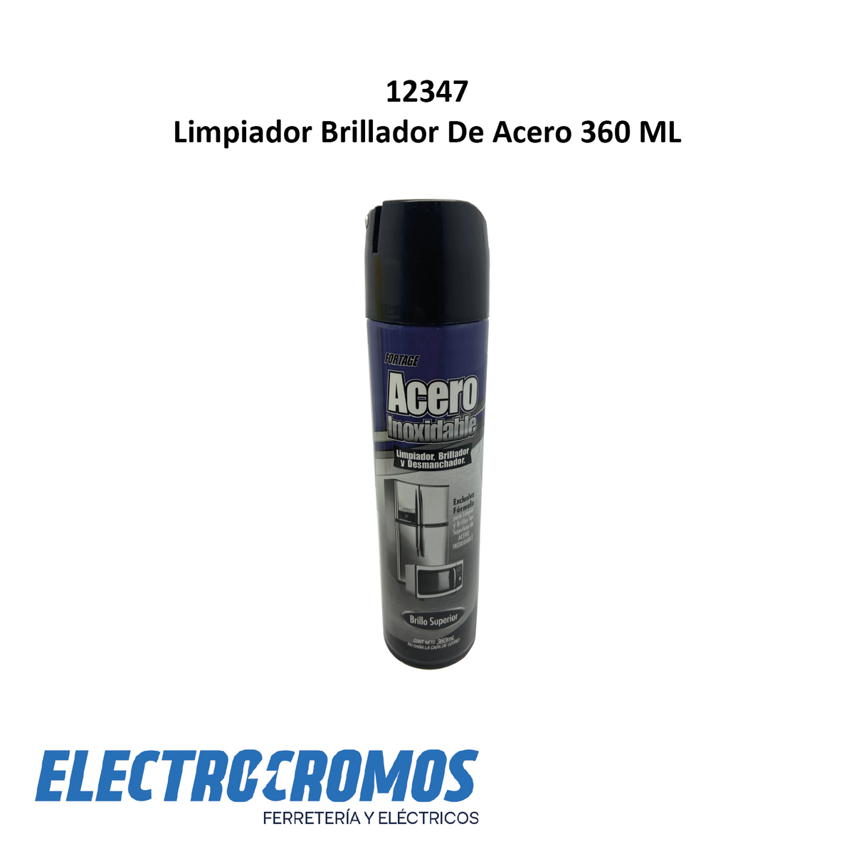 Limpiador Brillador De Acero 360 ML