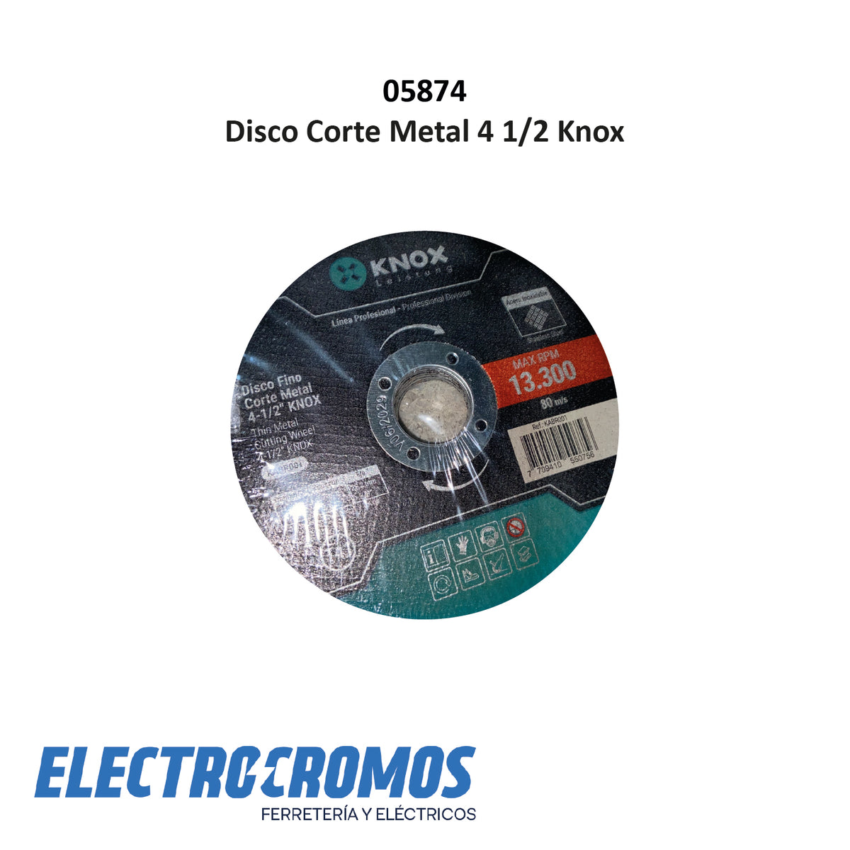 Disco Corte Metal 4 1/2 Knox