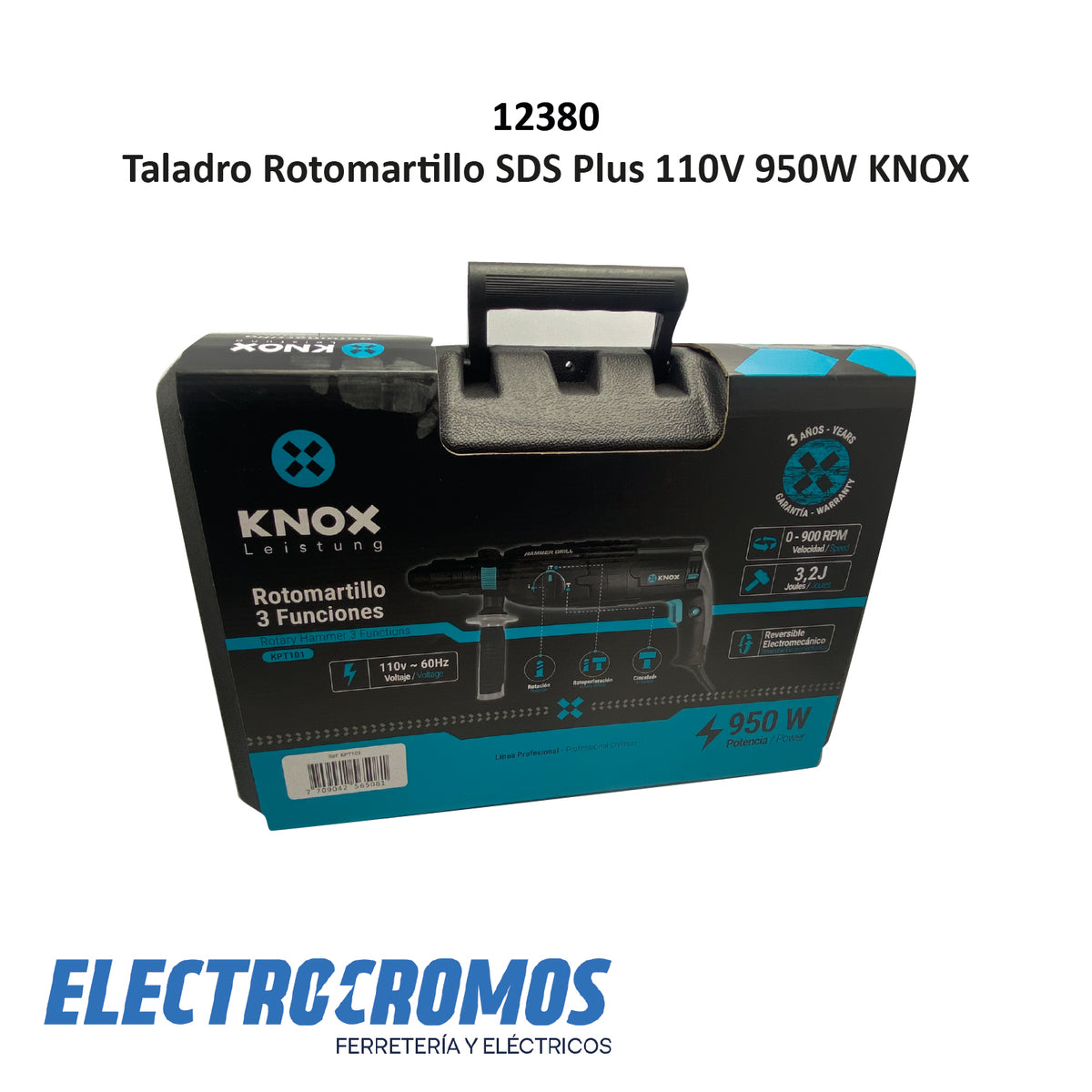 Taladro Rotomartillo SDS Plus 110V 950W KNOX