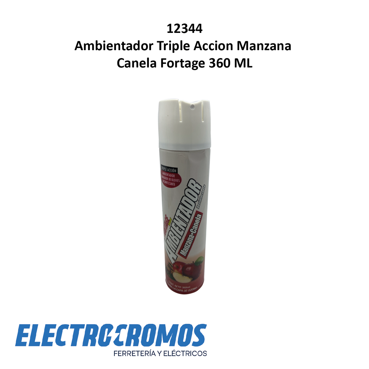 Ambientador Triple Accion Manzana Canela Fortage 360 ML