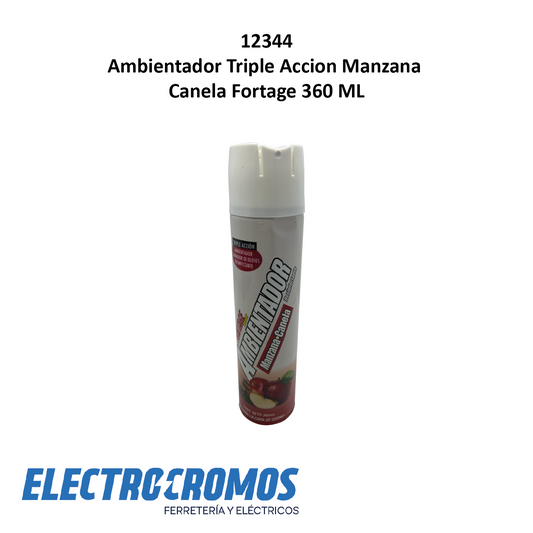 Ambientador Triple Accion Manzana Canela Fortage 360 ML