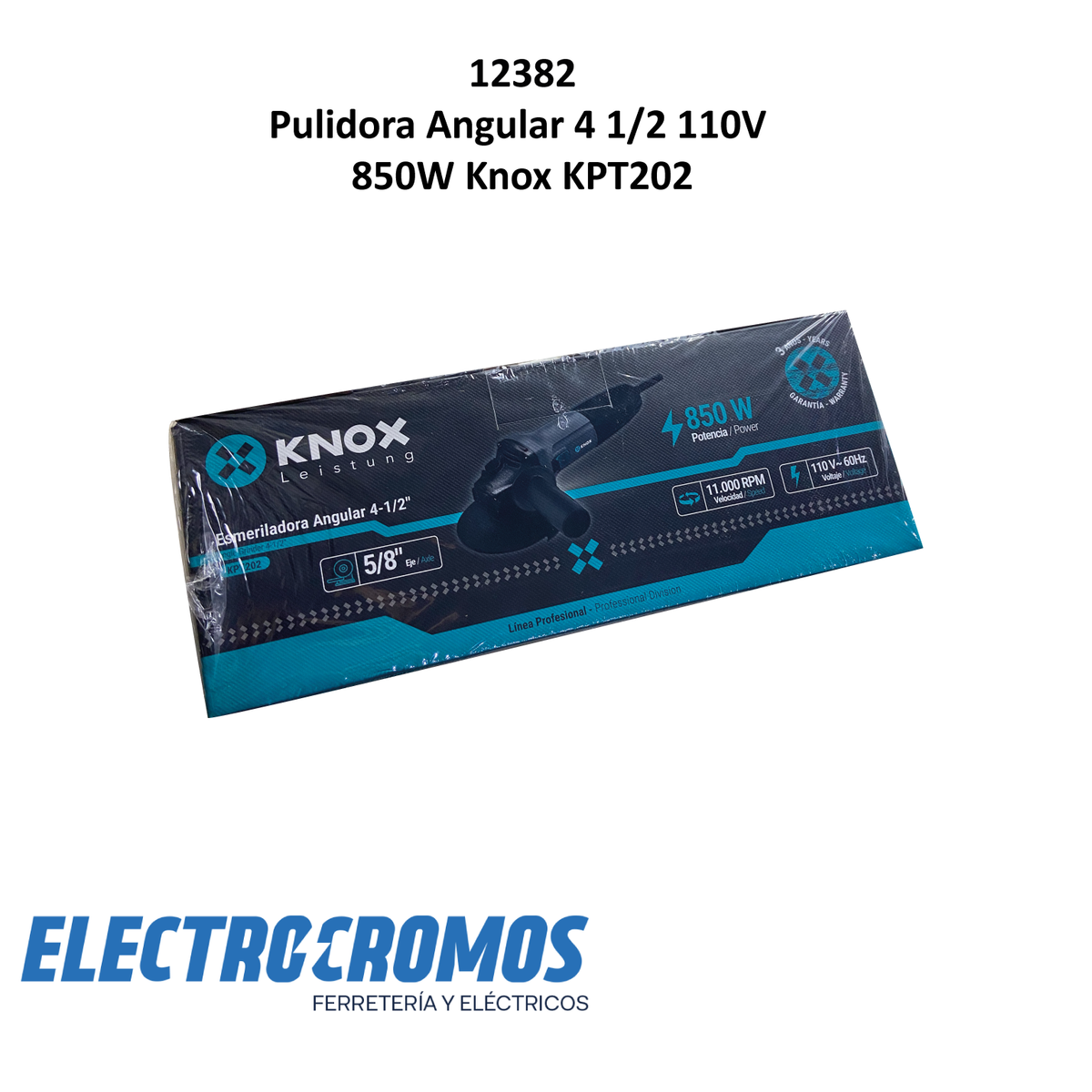 Pulidora Angular 4 1/2 110V 850W Knox KPT202
