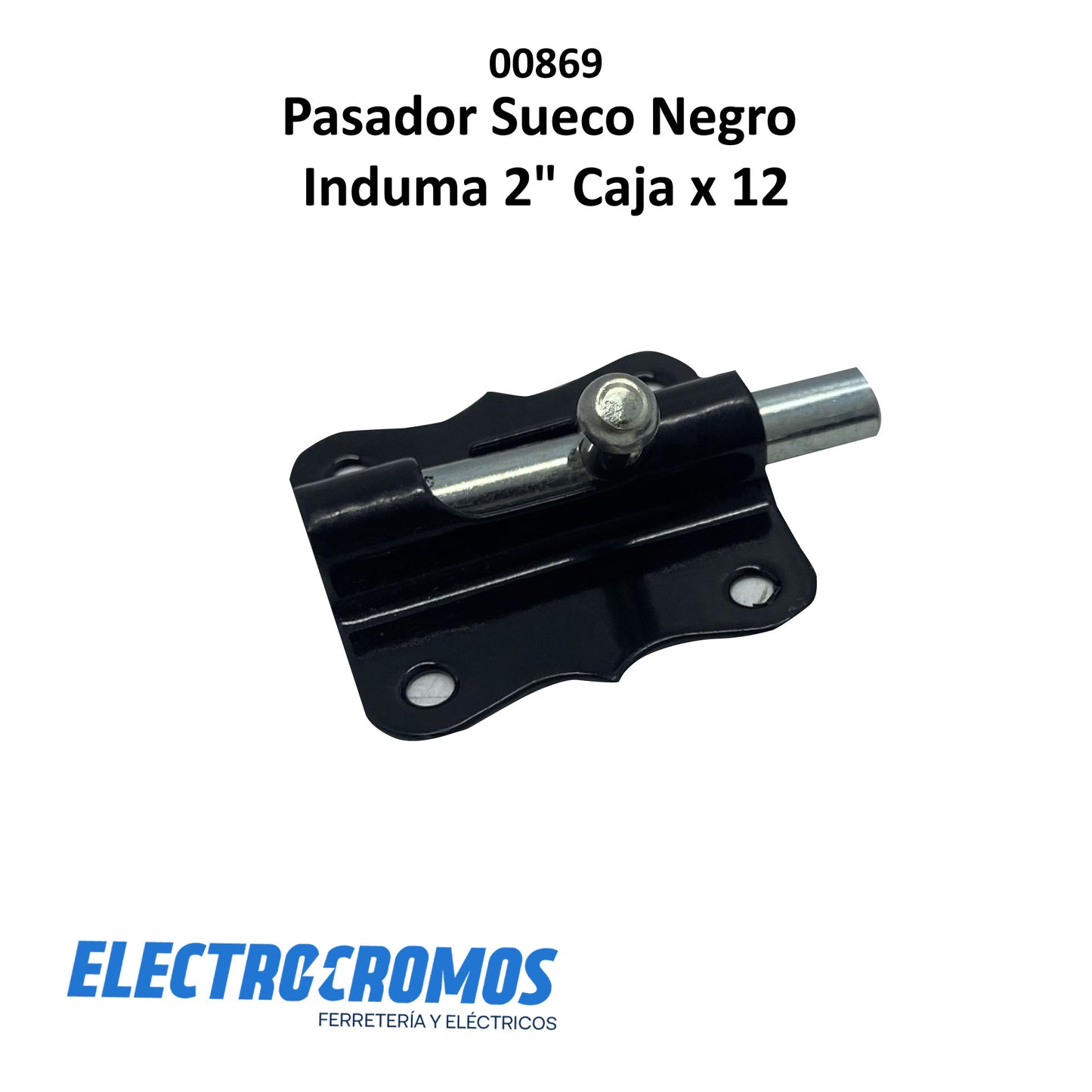 Pasador Sueco Negro Induma 2" Caja x 12