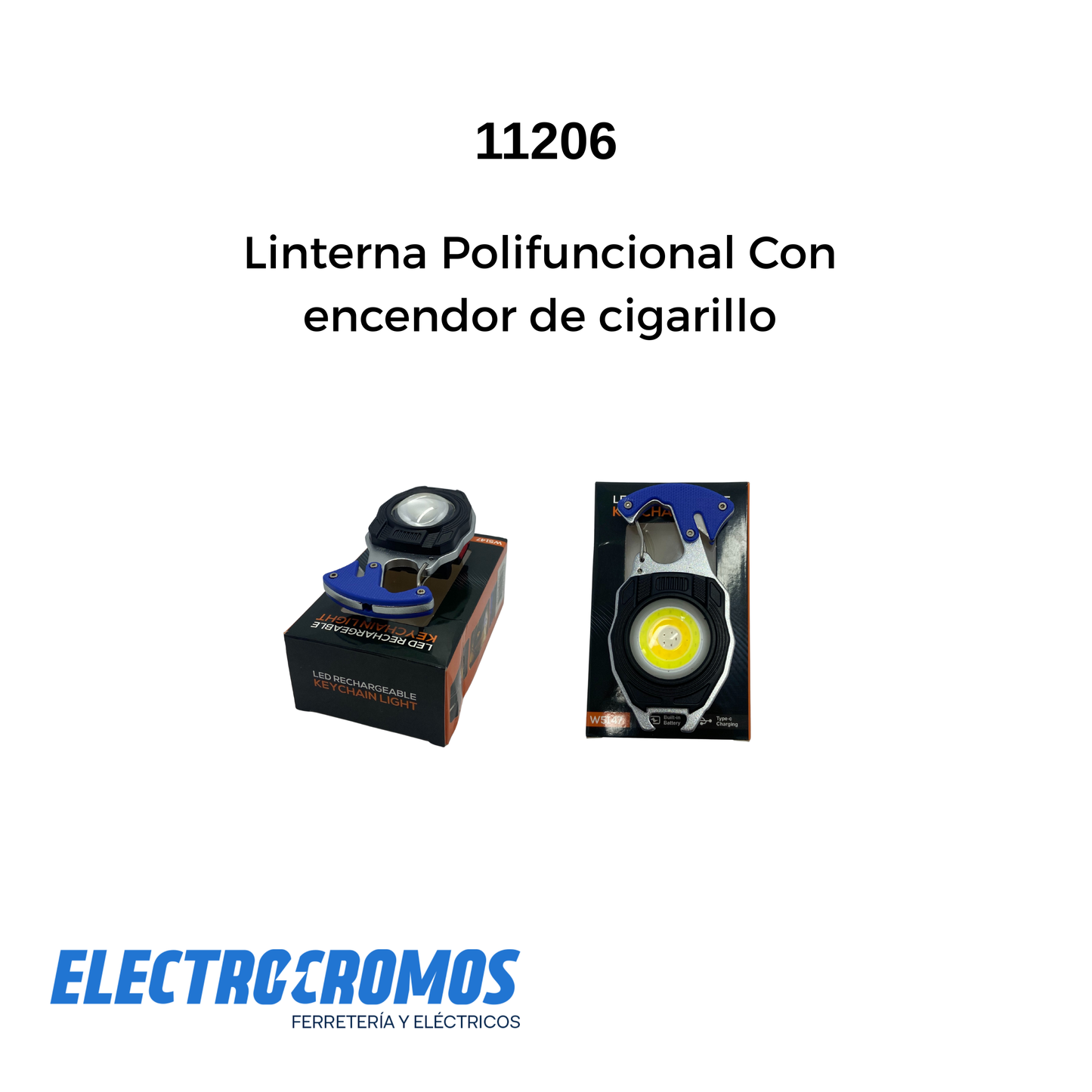 Linterna Polifuncional C/encendor de cigarillo