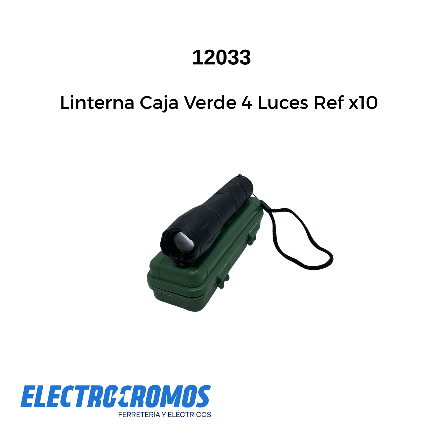 Linterna Caja Verde 4 Luces Ref x10
