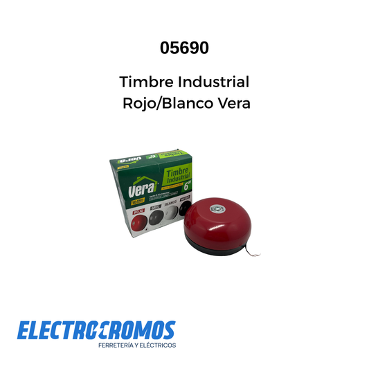 Timbre Industrial Rojo/Blanco Vera 6Pg