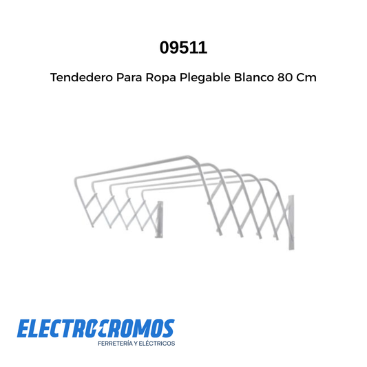 Tendedero Para Ropa Plegable Blanco 80 Cm