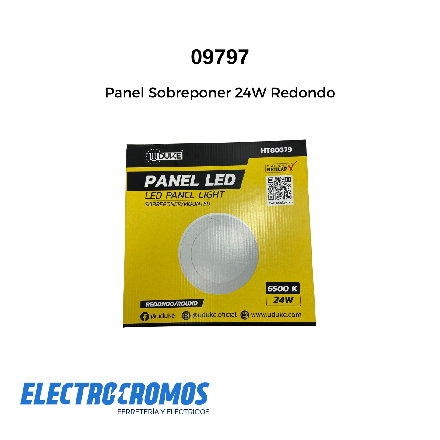 Panel Sobreponer 24W Redondo